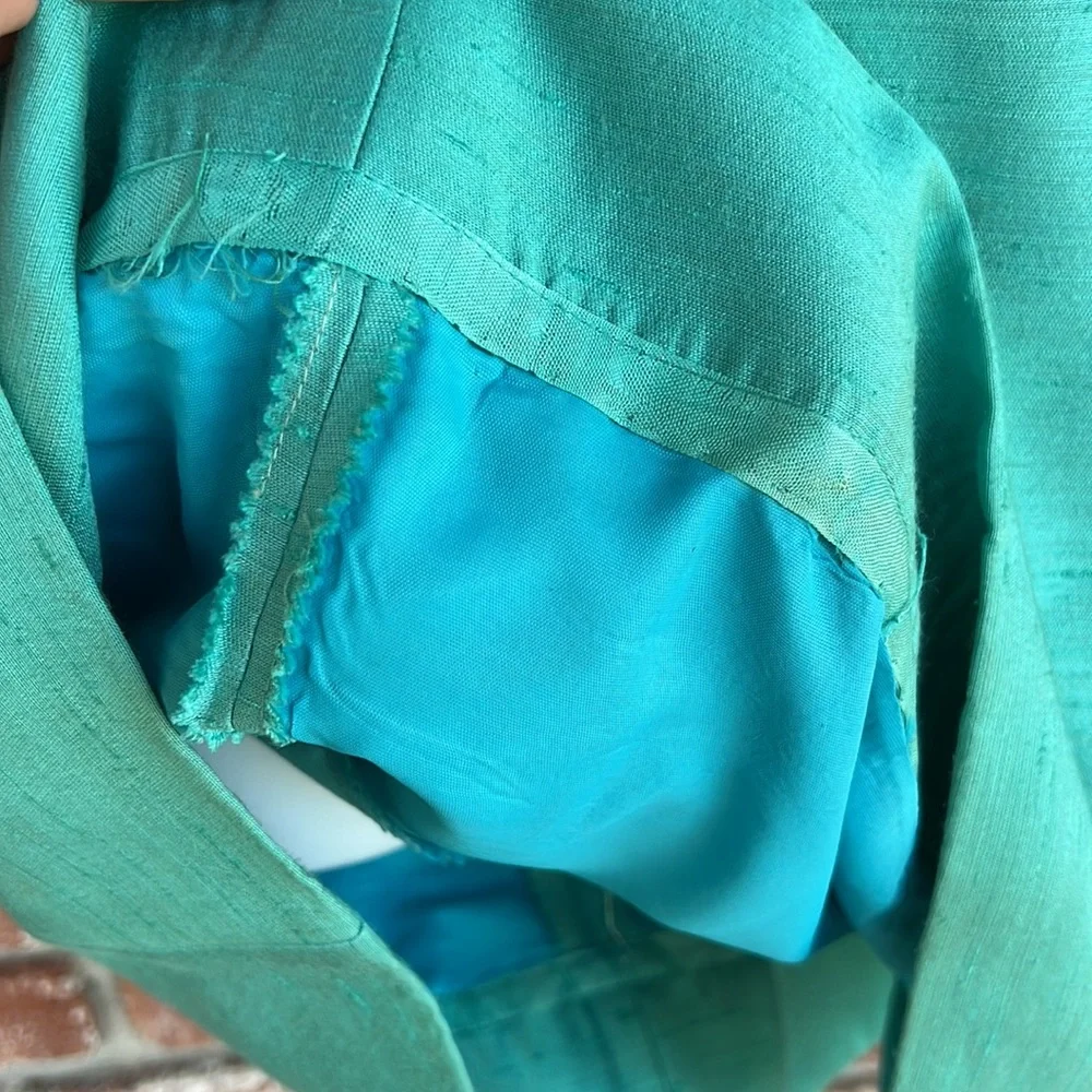 Gus Mayer teal vintage dress size 14 - Picture 9 of 13